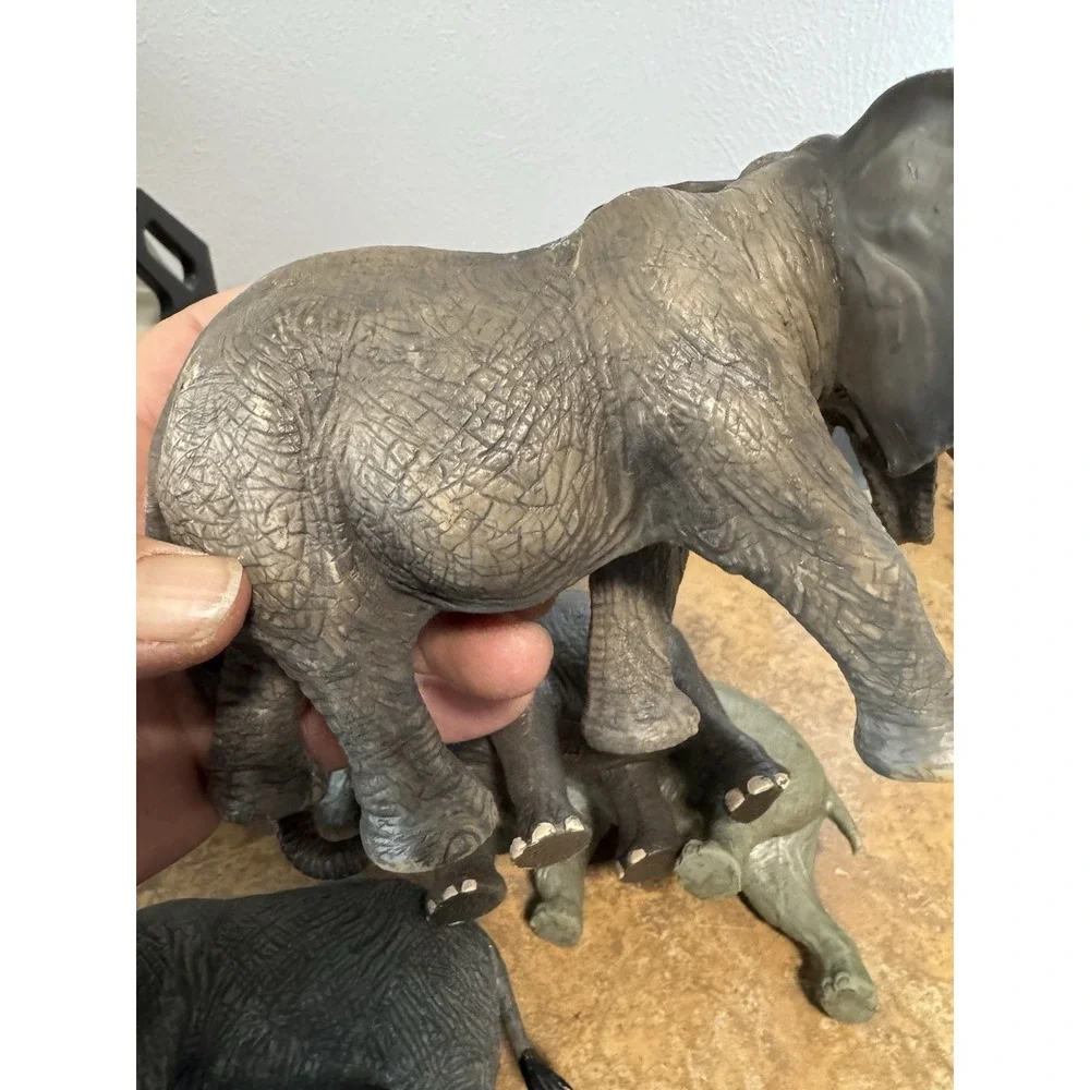 Rubber Elephant Toy Lot Of 7